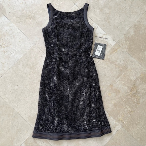 Chanel Vintage Sheath Dress With Leather Detailing - Picture 6 of 11